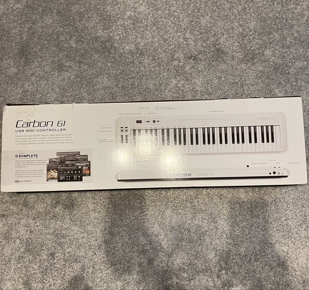 Teclado MIDi Samson Carbon 61 + Gravity Keyboard Stand