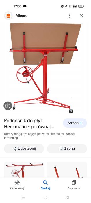 Podnośnik do płyt gk osb