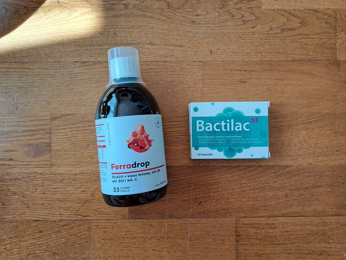 Żelazo Ferradrop + probiotyk Bactilac