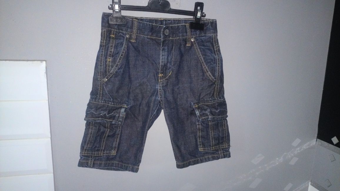 Spodenki chłopięce jeansowe rozm 116
