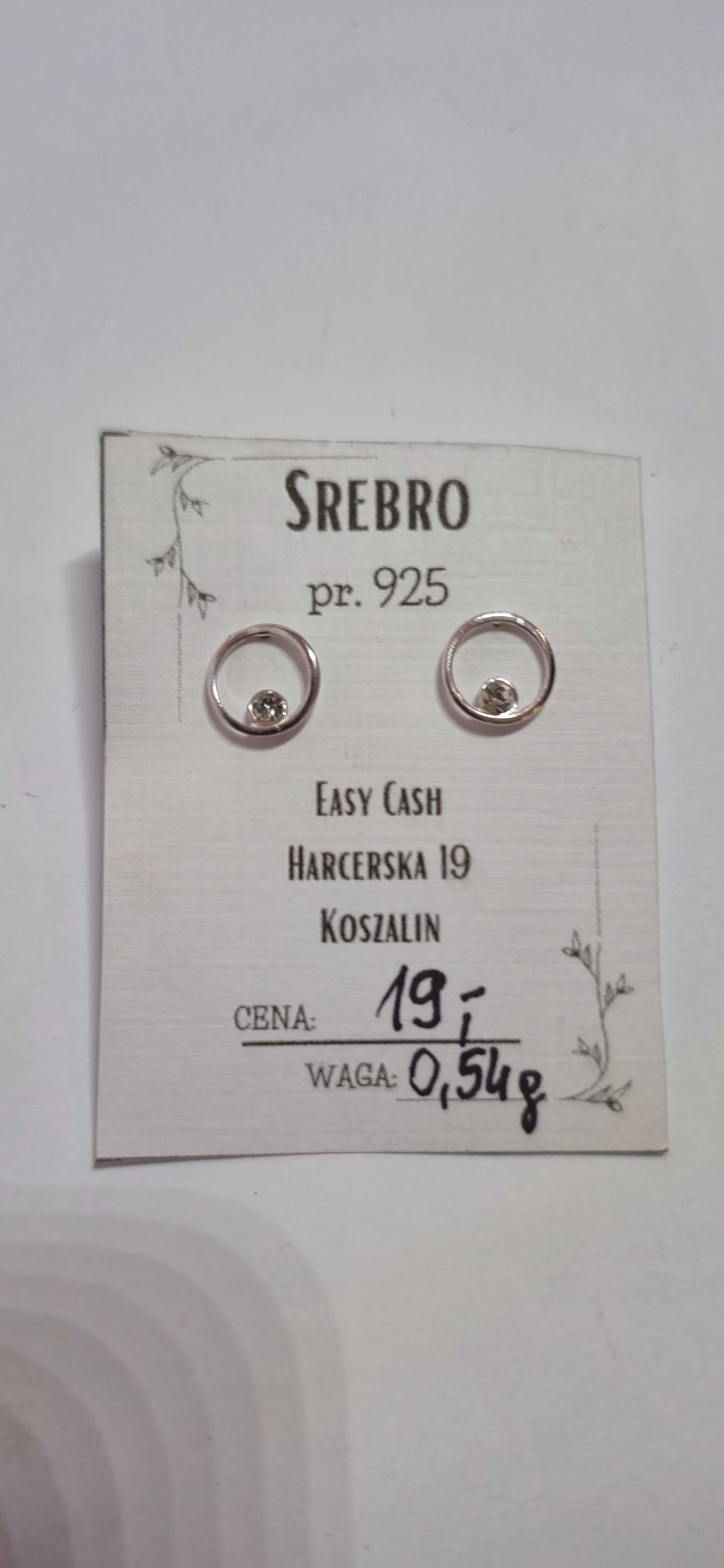 *** Srebrne Kolczyki - Kółko *prb.925* Komis Easy Cash ***