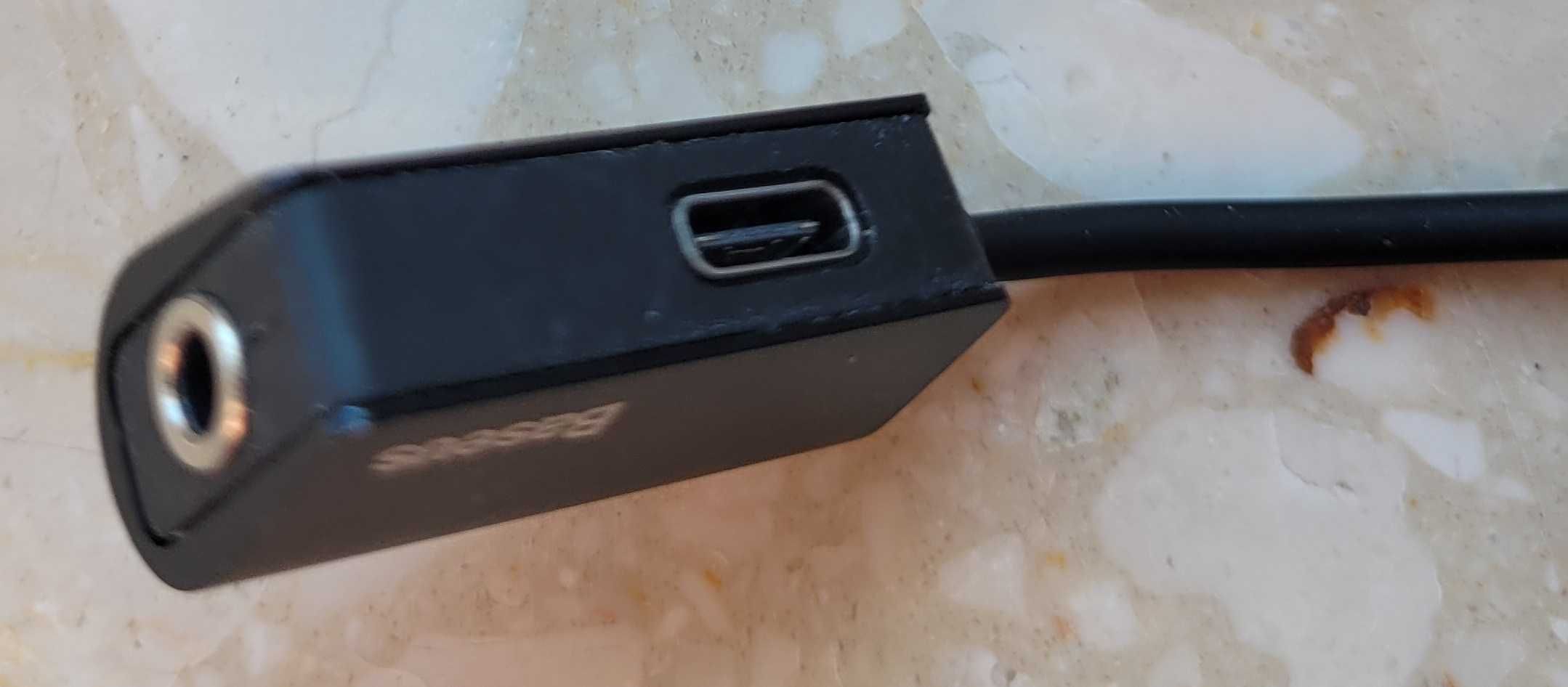 przejściówka, adapter, rozgałęziacz USB C -> USB C, jack 3,5 mm Baseus