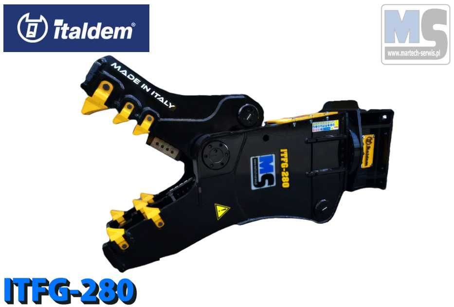 Kruszer Rotacyjny Nożyce wyburzeniowe Italdem ITFG-280 koparki 28-40t