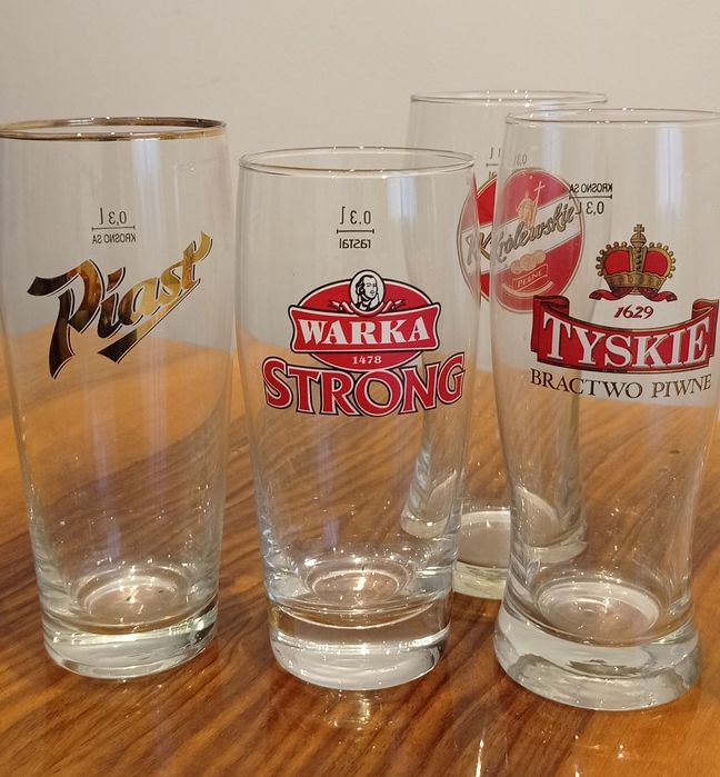 Kolekcja szklanek do piwa i alkoholi