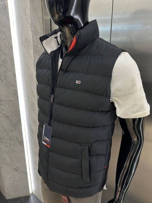 TOMMY HILFIGER брендовая мужская жилетка, безрукавка, жилет