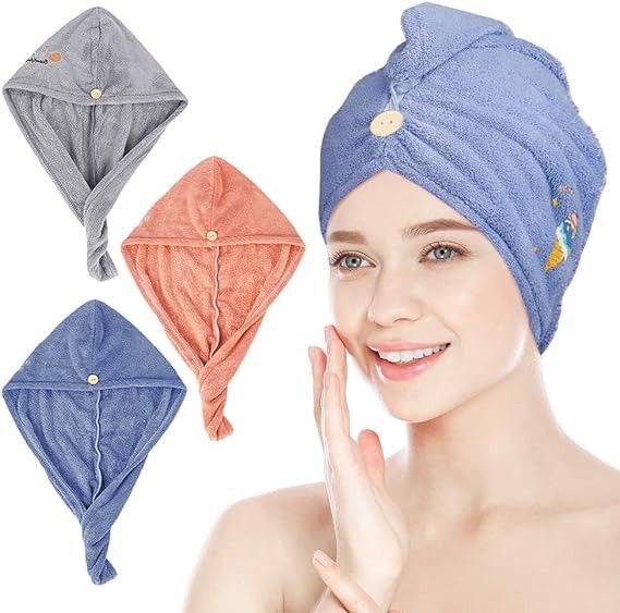 ręcznik na głowę turban z mikrofibry do włosów x3