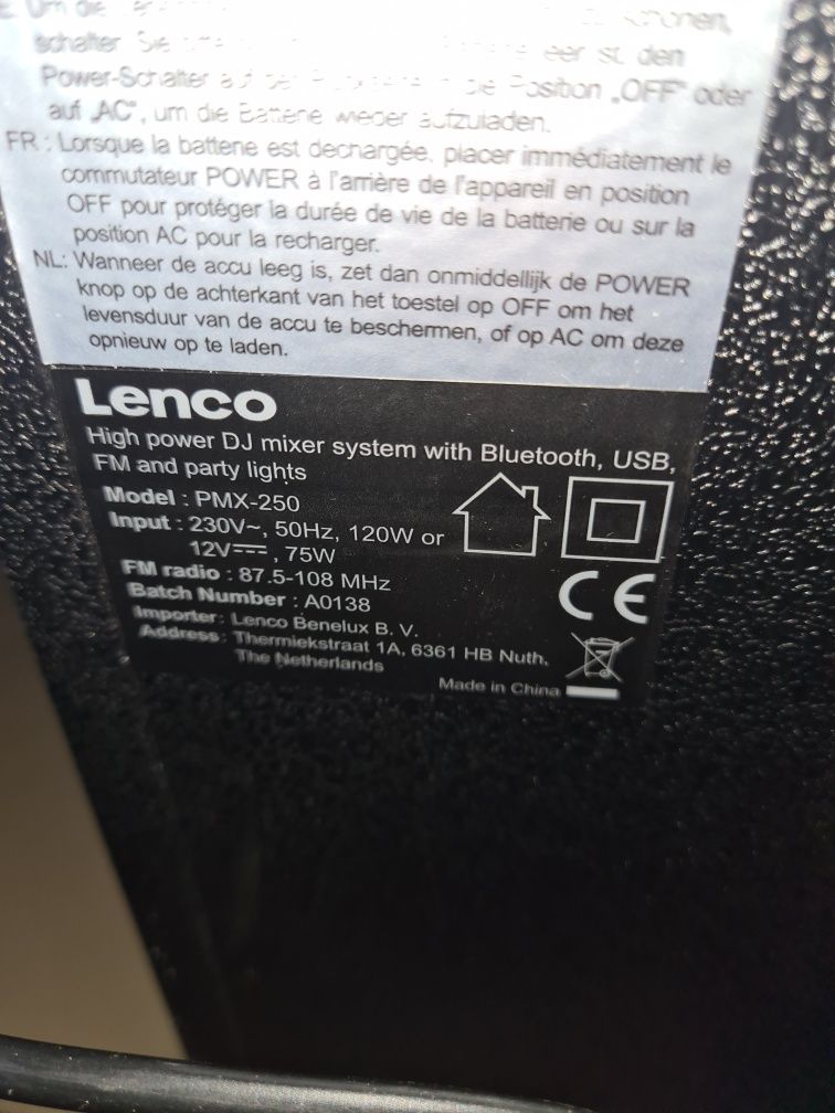 Głośnik wózek lenco pmx-250 dj