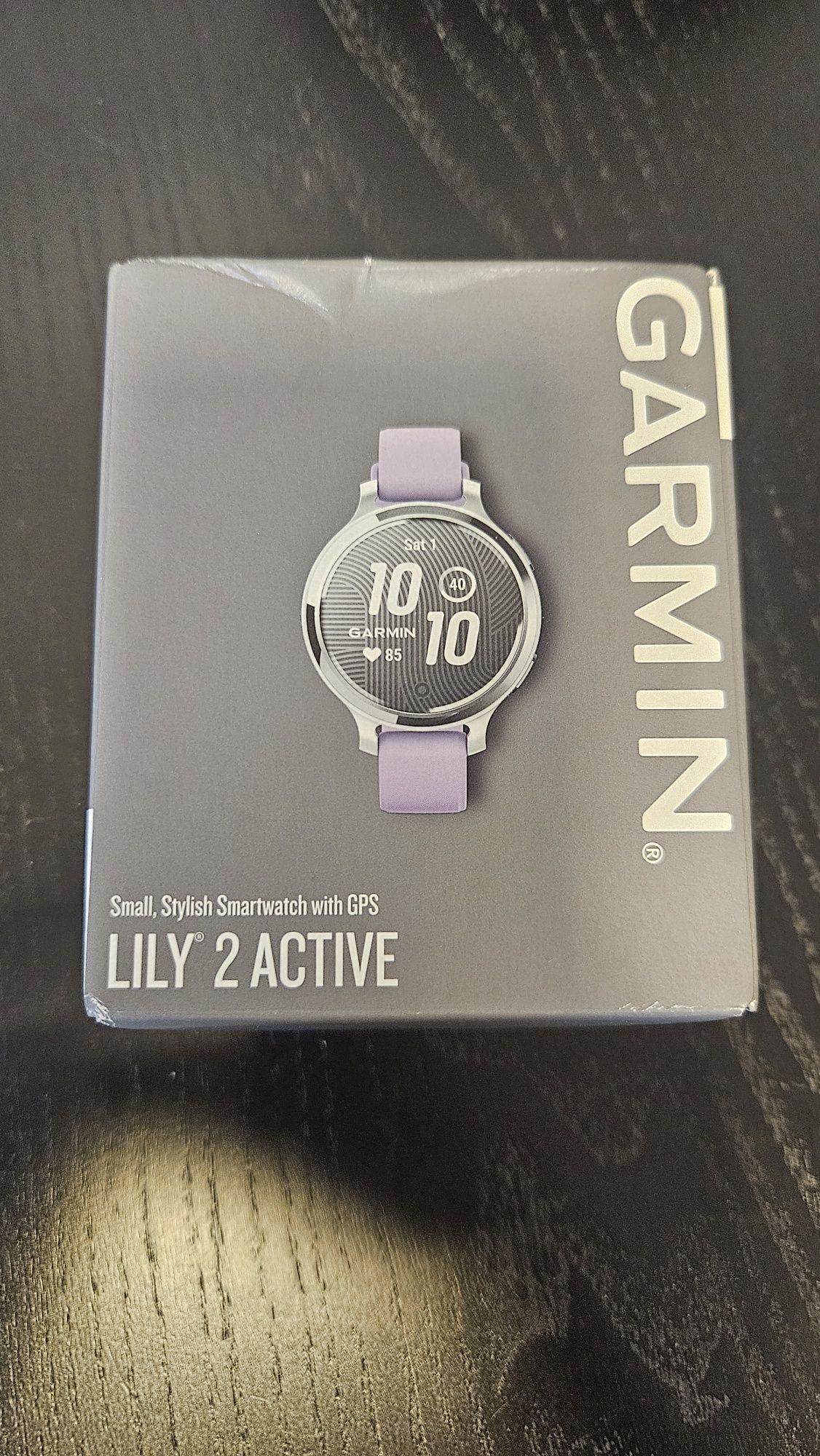 Smartwatch zegarek Garmin Lily 2 Active Srebrny z liliowym paskiem
