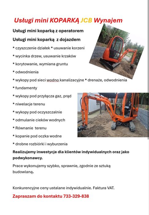 Usługi mini KOPARKĄ // Układanie kostki Brukowej
