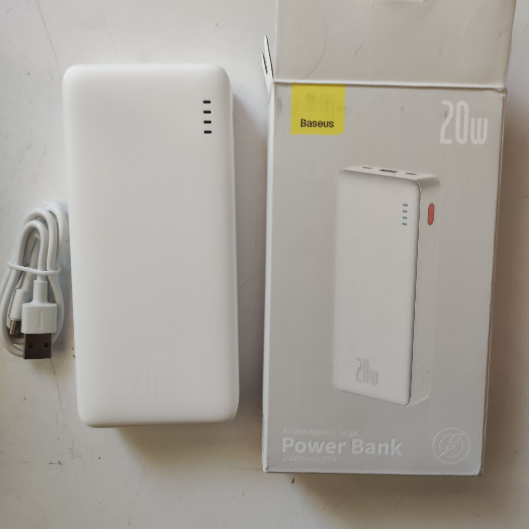 Powerbank Baseus 20000 mAh biały