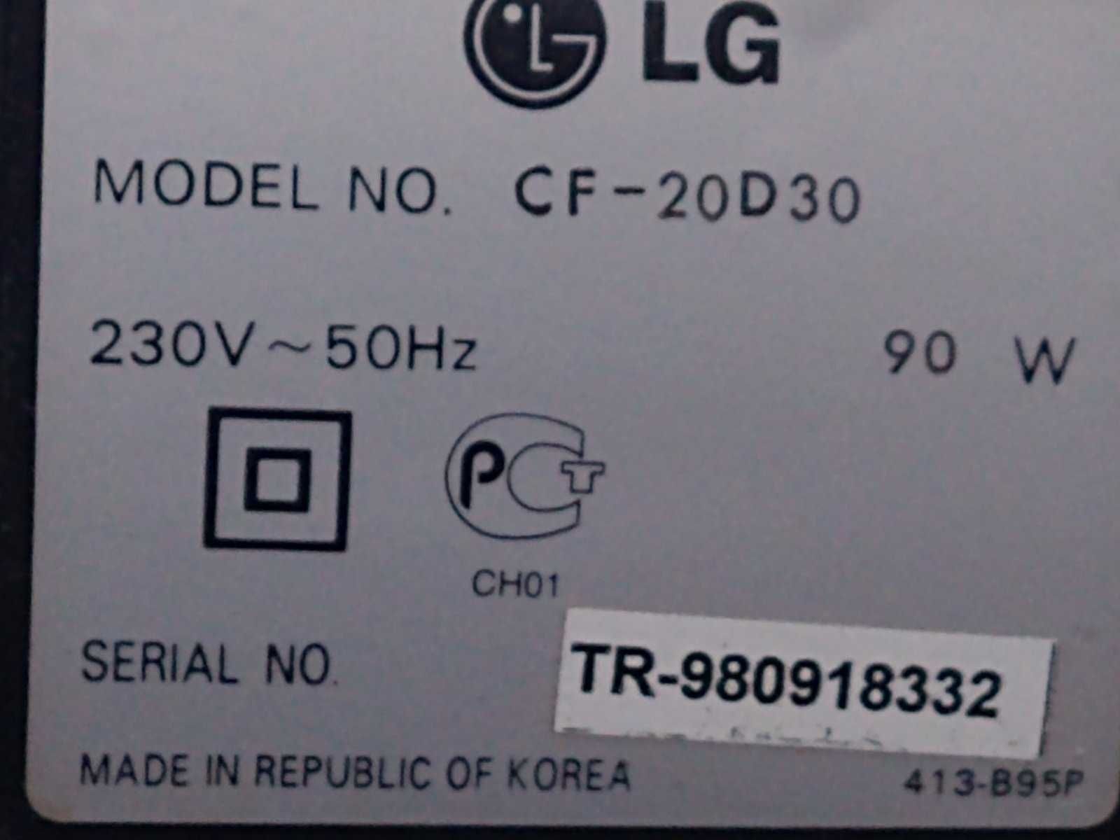 телевизор 20" 51 см LG CF-20D30 с пультом рабочий сборка корея