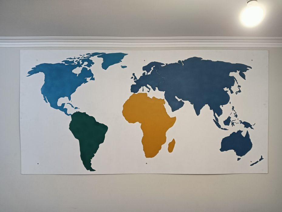 Painel mapa do mundo