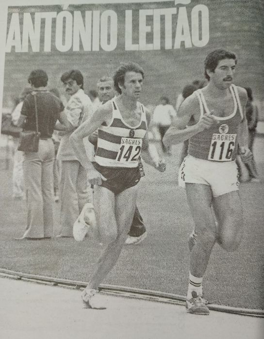 António Leitão atleta olímpico do SL Benfica poster raro