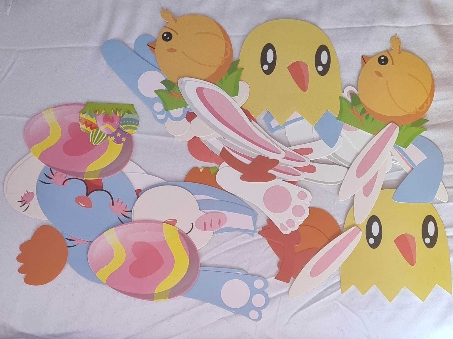 Torebki papierowe wielkanocne 12 szt z naklejkami