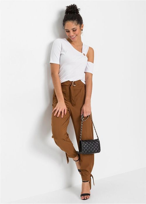 B.P.C bluzka prążkowana biała 44/46.