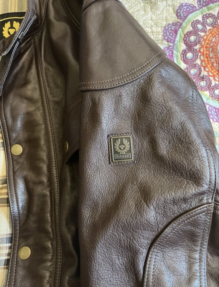 Casaco em couro Belstaff novo