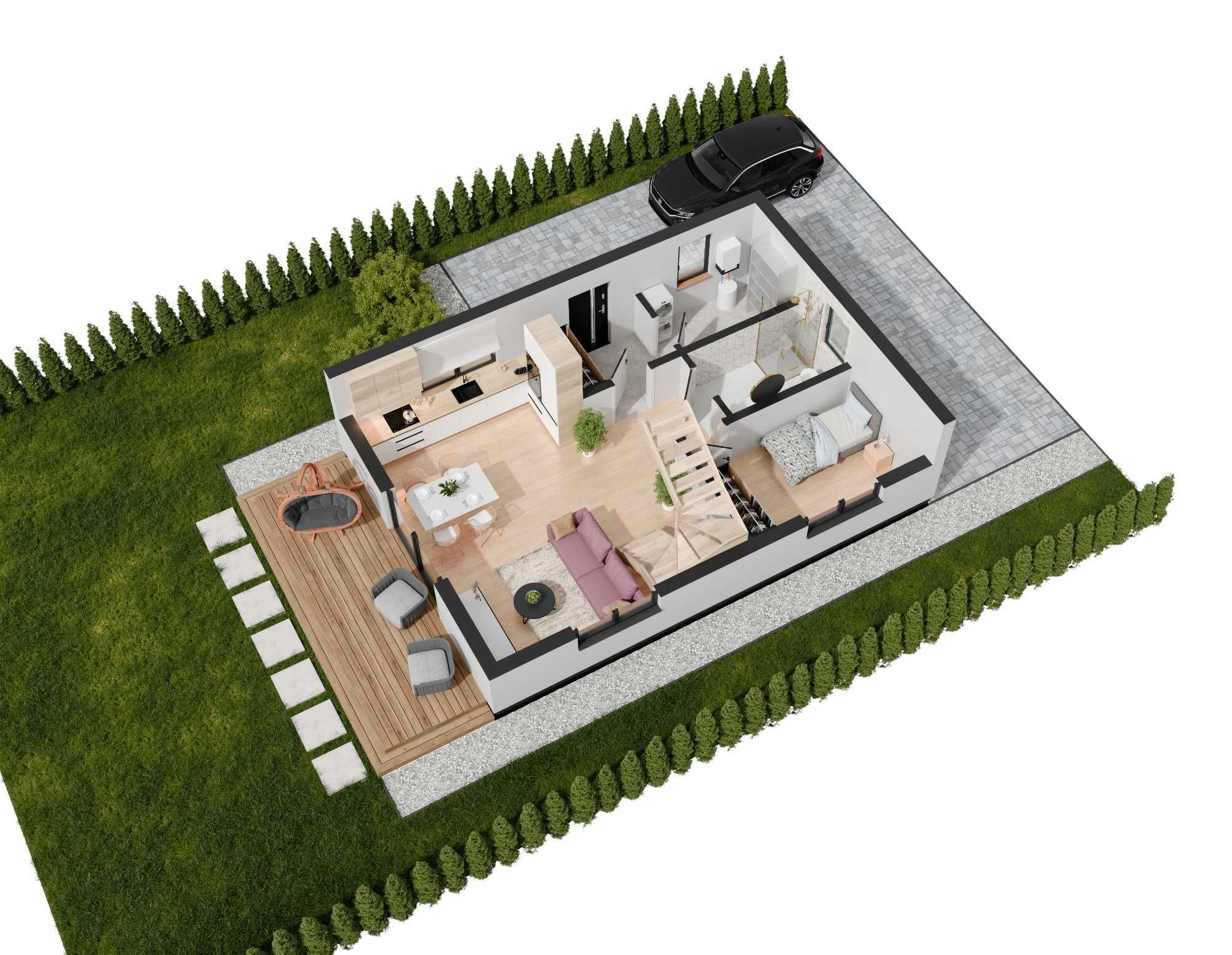 Projekt domu szkieletowego 88m2 - na zgłoszenie
