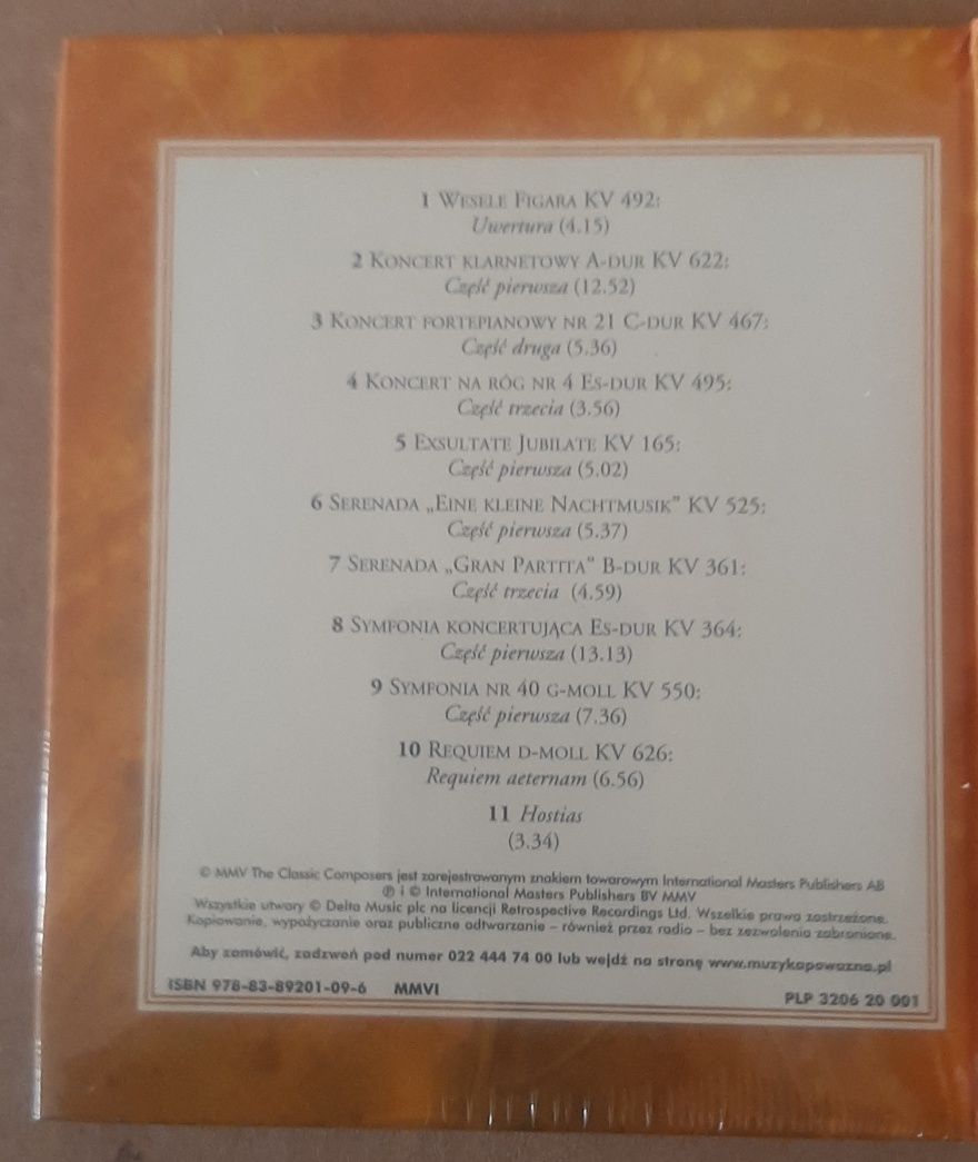 Mistrzowie muzyki klasycznej Mozart  CD