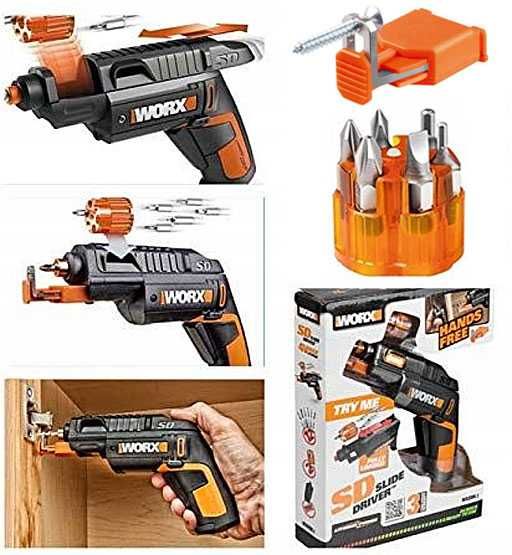 Wkrętak WORX SD WX255 Półautomatyczny Podręczny Bateria MaxLithium 4 V