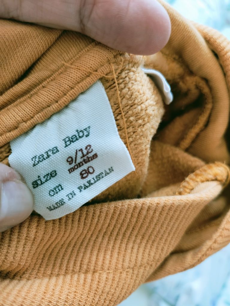 Zara Musztardowa Bluza z kapturem 80