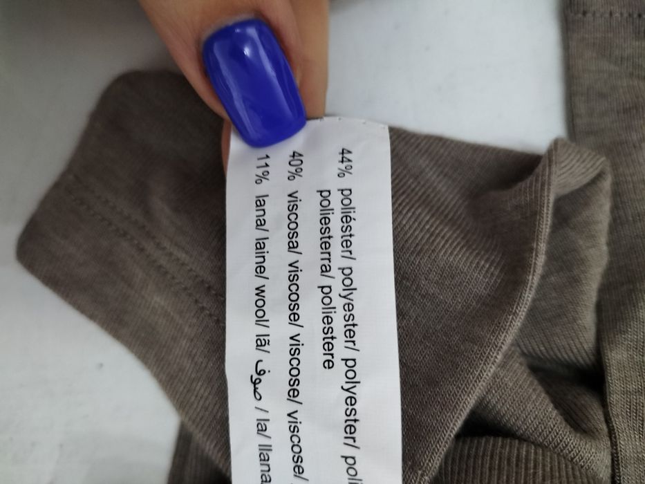 Camisola manga comprida castanha nova com etiqueta