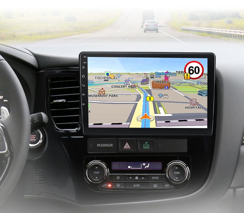 Rádio Mitsubishi Outlander 3 CARPLAY Android Auto Wi-Fi GPS Bluetooth
