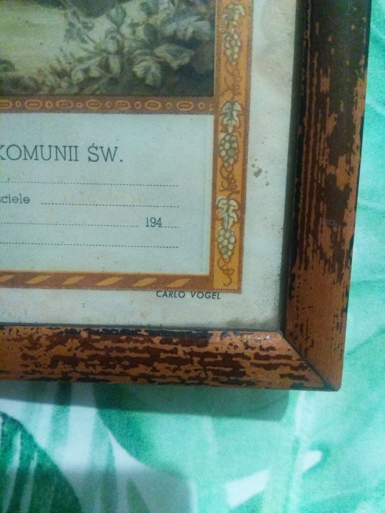 Lata 40' Obrazek komunijny