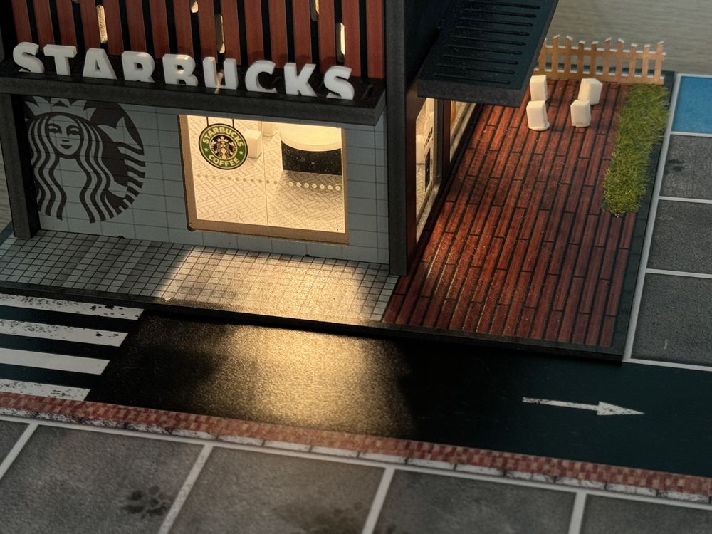 1:64 Miniaturas Diorama de Starbucks