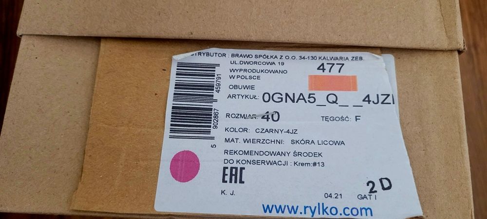 Baleriny Skórzane Damskie Ryłko