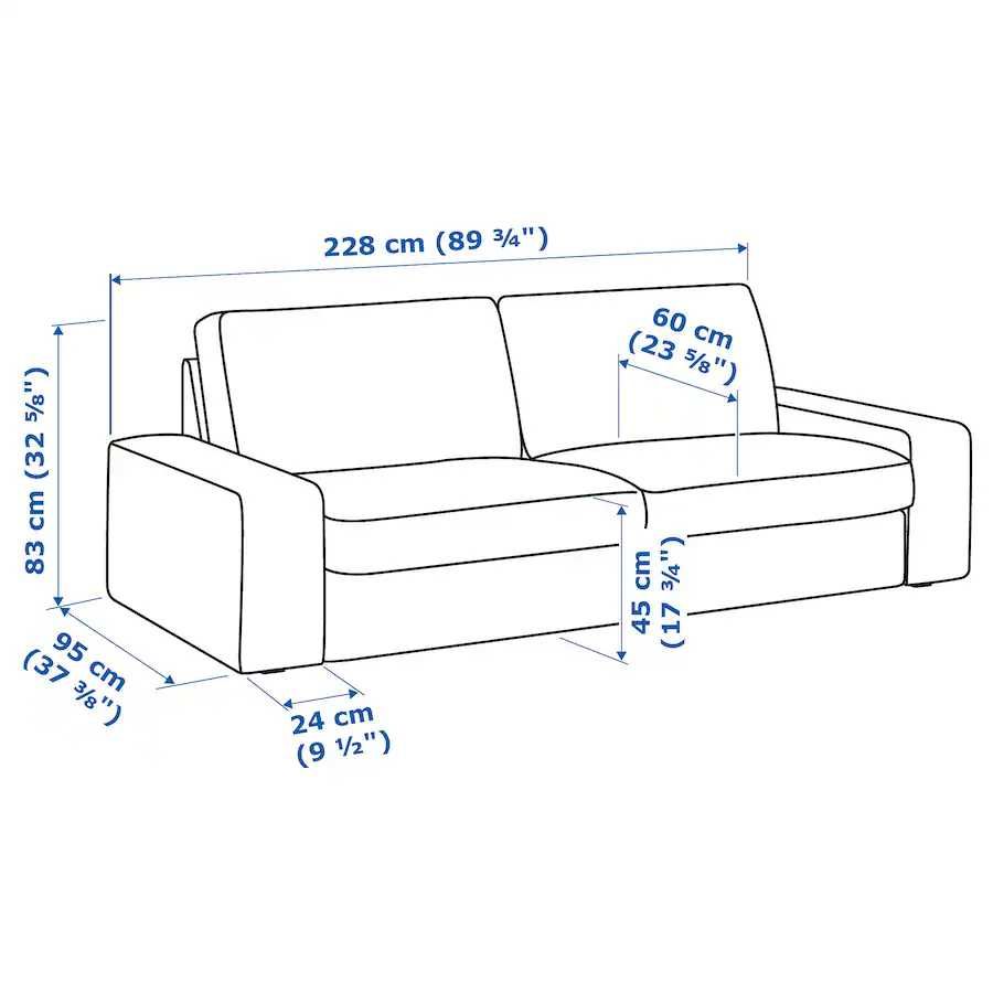 Sofa KIVIK 2 Lugares Cinza [190x95]