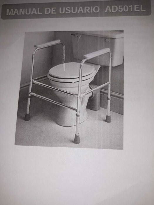 Apoio de braços para sanita com altura regulável