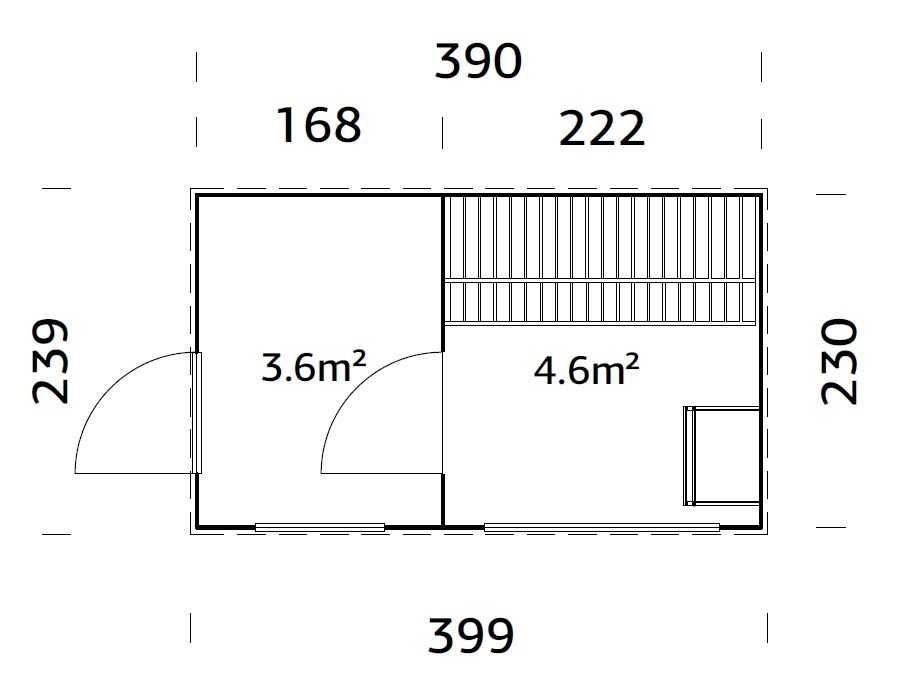 Sauna ogrodowa prostokątna, świerk skandynawski