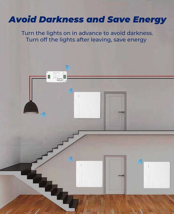 Interruptores parede  Wi-Fi interruptor relé inteligente  NOVO