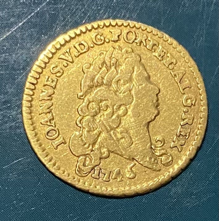 Moeda de ouro D. JOAO V - 1/2 Escudo 800 Reis 1746