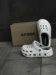 Сабо кроксы женские на платформе белые шлепанцы crocs тапочки уличные
