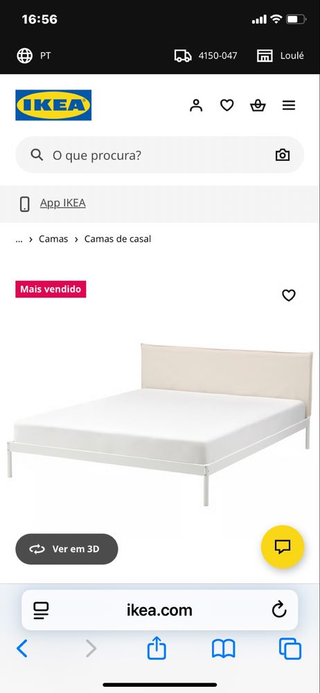 Cama casal IKEA - Como Nova