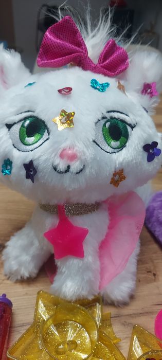 Błyskotki epee kotek z cekinami i torebka. Opaska. Prezent święta.