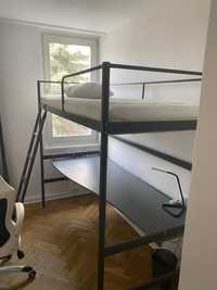 łóżko z antresolą i biurkiem IKEA SVÄRTA