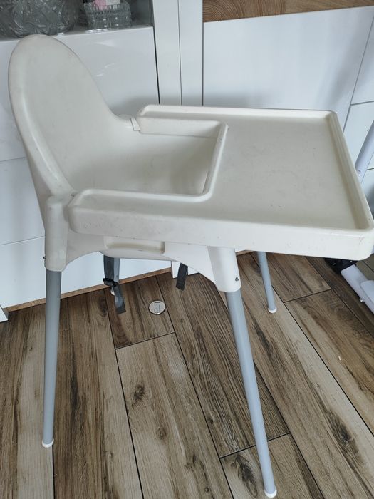 Krzesełko do karmienia dla noworodka  białe Ikea zdejmowana nakładka
