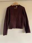 Sweter z wełną i alpaką H&M burgundowy