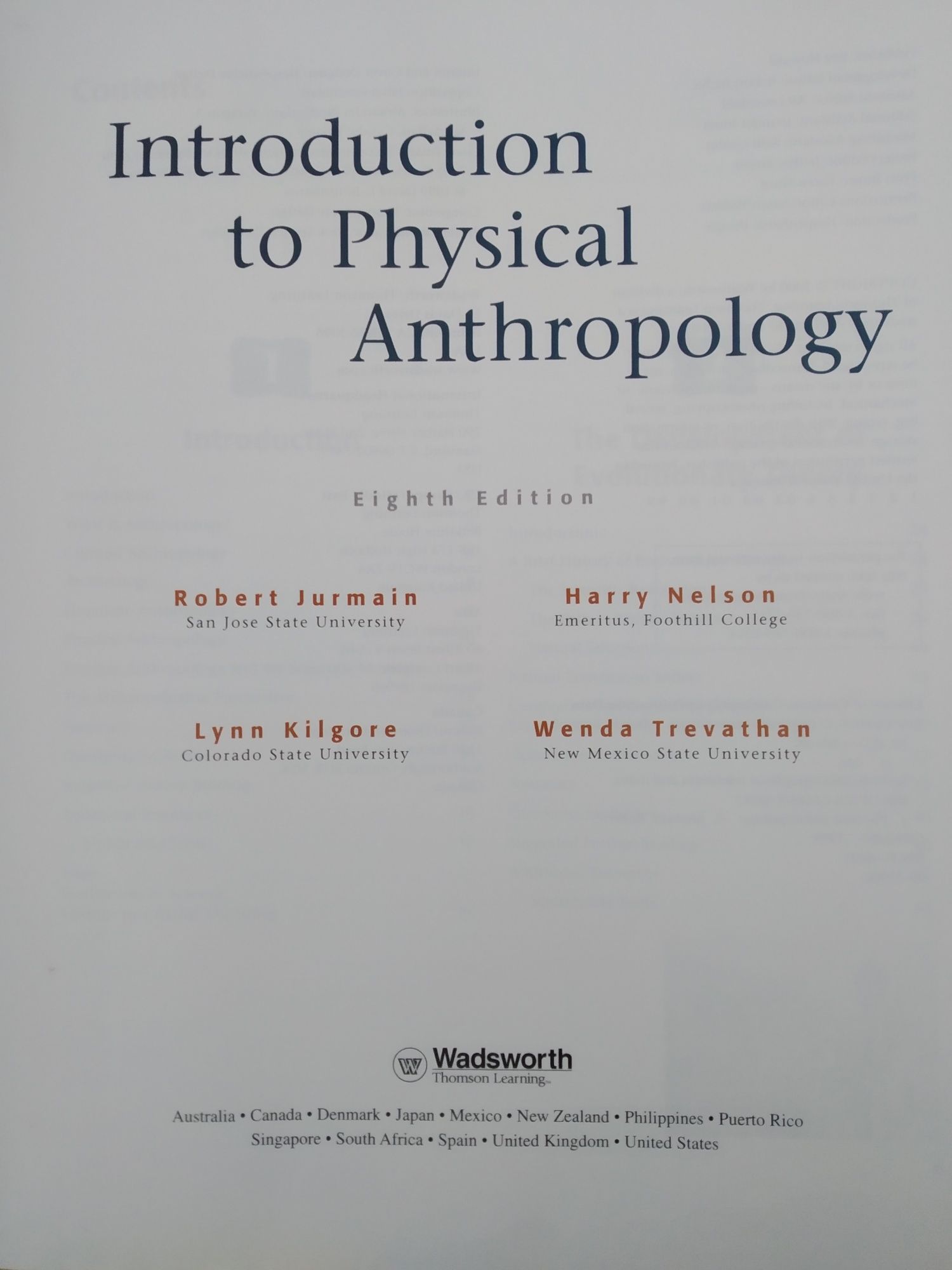 Introduction to physical anthropology