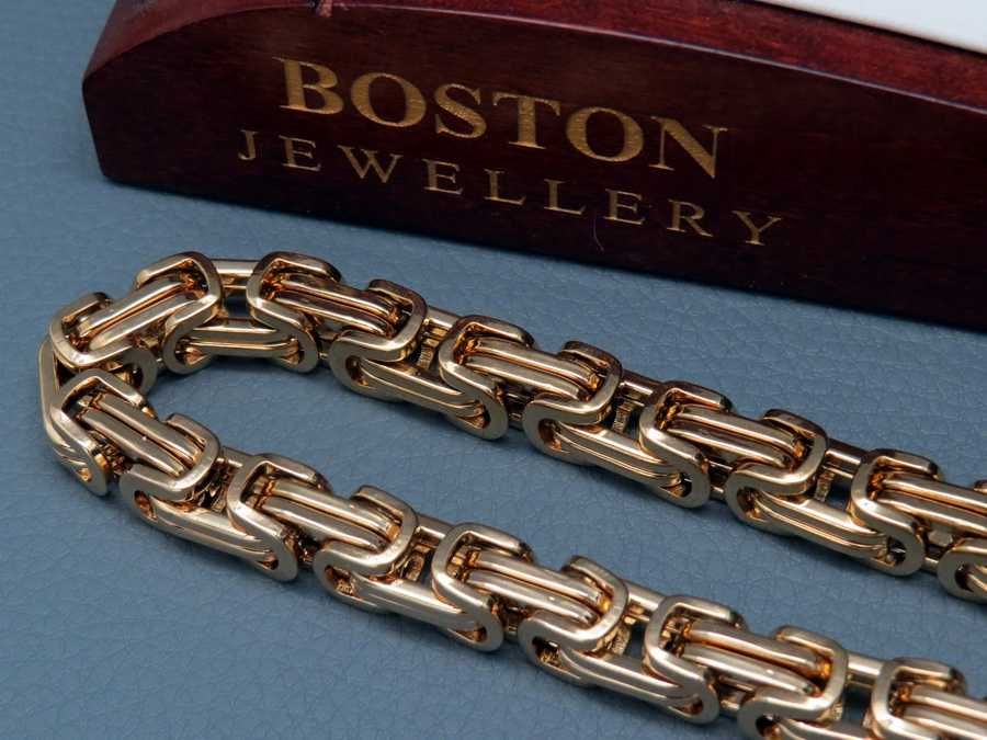 Złoty Łańcuszek z Bransoletką SPLOT KRÓLEWSKI 6MM Boston Jewellery