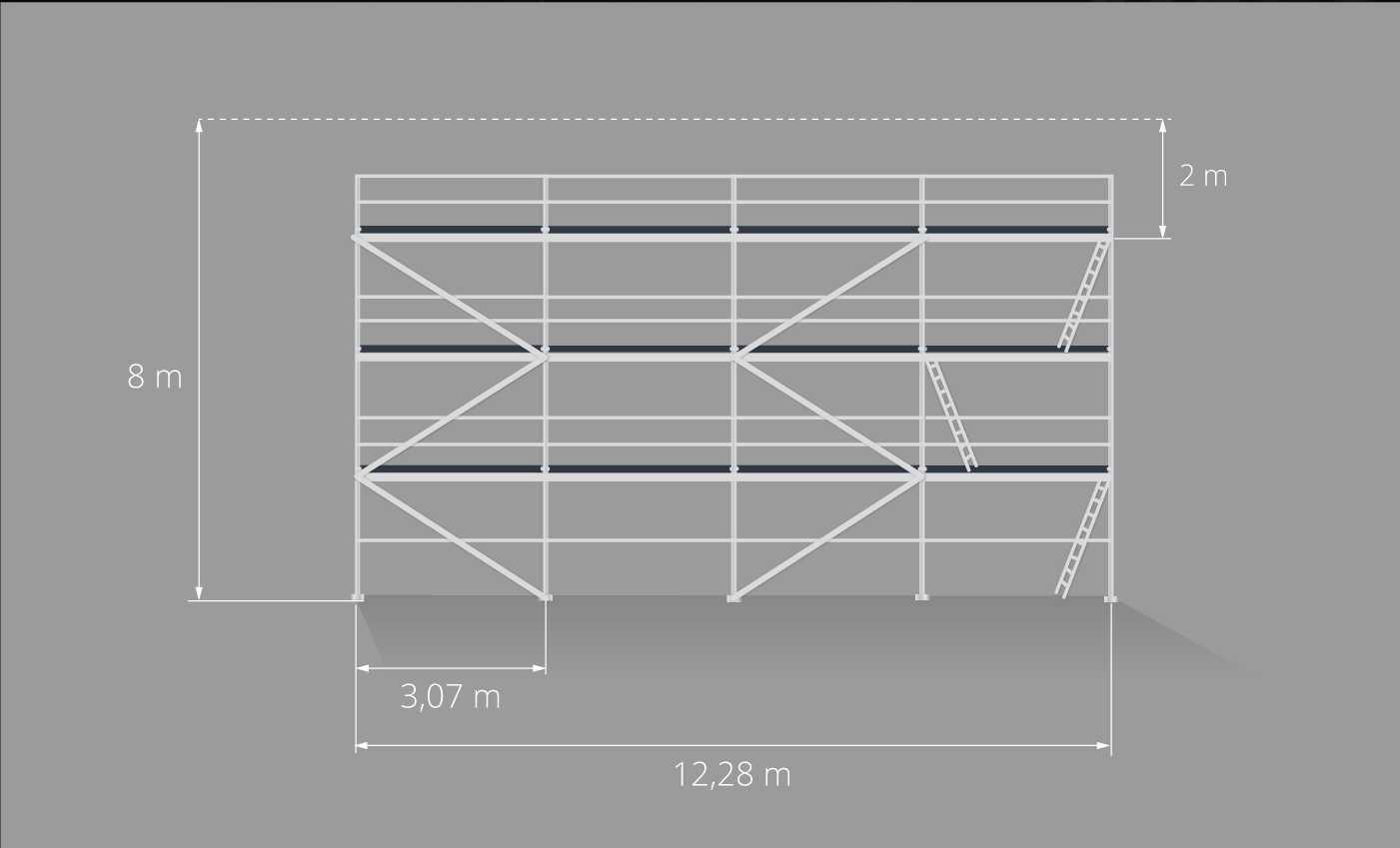 Rusztowanie elewacyjne typ Baumann, Scaff 73   - Nowe Zobacz 103 m2