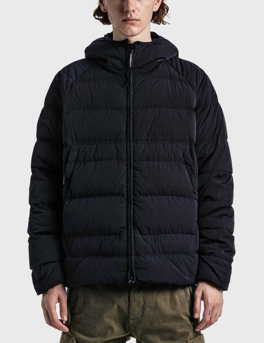 Куртка пуховик C.P. Company Eco-Chrome R Goggle Down Jacket Navy