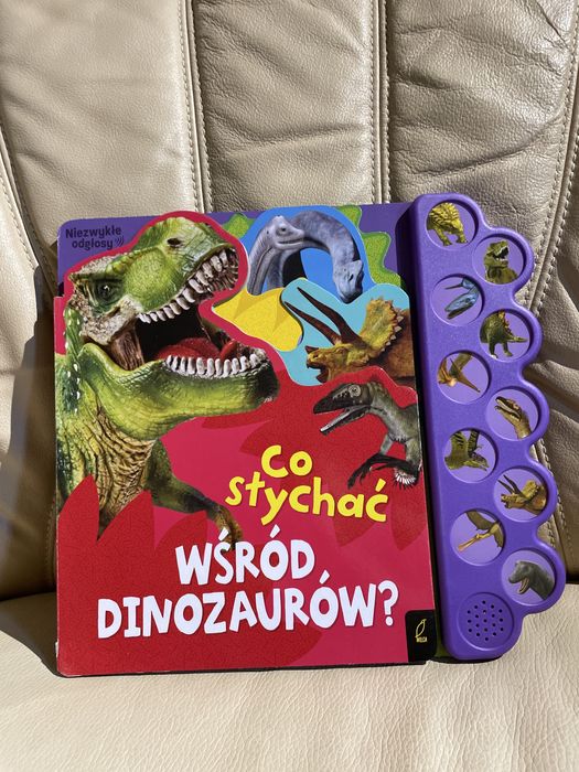 Co słychać wśród dinozaurów? Książka interaktywna dzwiękowa Dinozaury