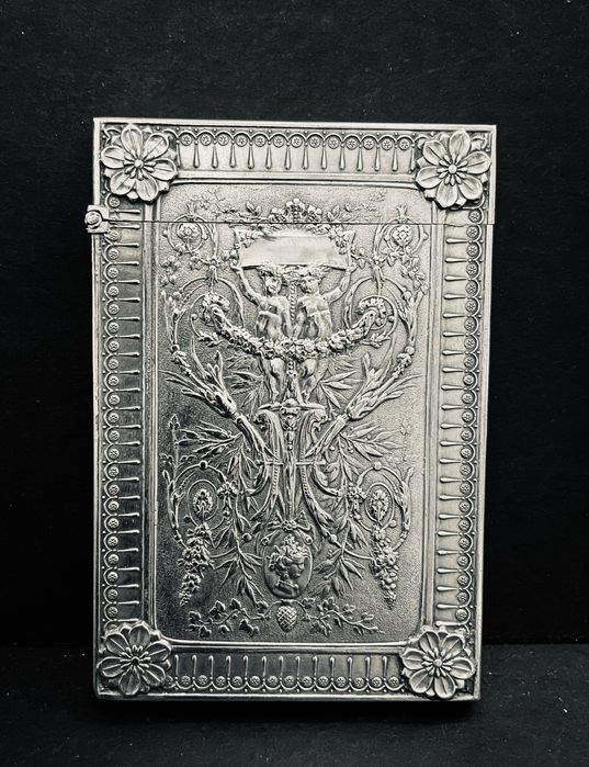 Cartoneira prata punção Birmingham-finais século XIX