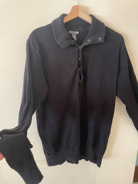 Camisola de malha preta homem H&M