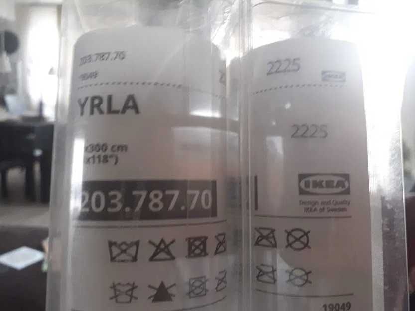 IKEA YRLA Panel gotowa Zasłona panelowa 60x300cm biała - 2szt NOWE !