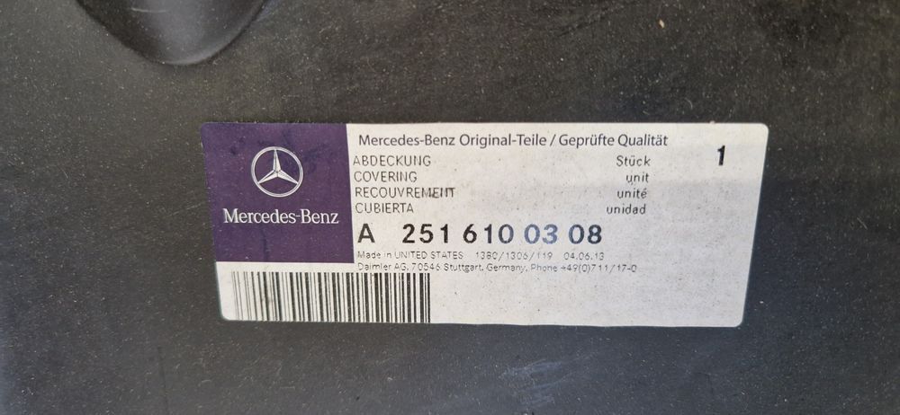 Osłona koła zapasowego podwozia tył Mercedes W251 OE Nowa