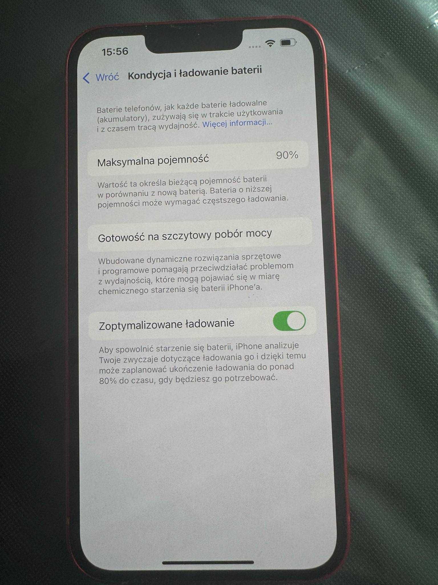 Iphone 13 90% kondycji baterii